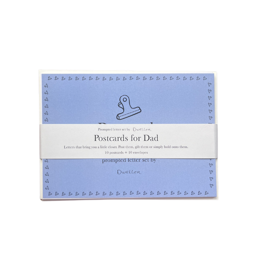 Pack of postcards for Dad with a blue design on a white background